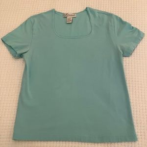 Dress Barn aqua blue T-shirt
